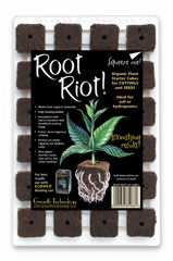 Root Riot Propagation Cubes - These cubes are manufactured from granulated bark and inoculated with root promoting microbes. These beneficial organisms will deliver a positive environment for rapid root development and explosive growth.
